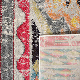 Distressed Light Grey Multi-color Soft Area Rug