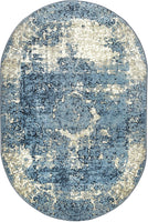 Vintage Distressed Blue Soft Area Rug