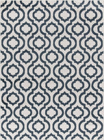 Trellis Design Ivory/Teal  Area Rugs