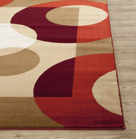 Multi-Color Modern Circles Soft Area Rug