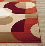 Multi-Color Modern Circles Soft Area Rug
