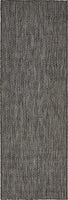 Casual Transitional Indoor  Outdoor Flatweave Black Area Rug