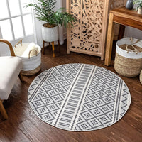 Ventova Grey Tribal Geometric Runner Rug