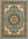 Medallion Oriental Persian Area Rug Blue