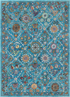 VIDEO Well Woven Bleecker St Sabra Bohemian Eclectic Floral Decorative Blue  Area Rug, Beige nomaan