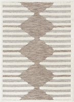 Bellagio Luna Tribal Moroccan Diamond Pattern Beige Area Rug