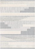 Brer Light Blue Abstract Geometric Tribal Area Rug