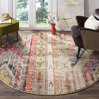 Distressed Light Grey Multi-color Soft Area Rug