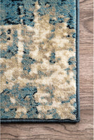 Vintage Distressed Blue Soft Area Rug
