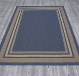Jardin Indoor/Outdoor Stripe Rug, Navy Ivory