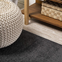 Haze Solid Low-Pile Red Soft Area Rug
