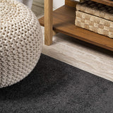 Haze Solid Low-Pile Red Soft Area Rug