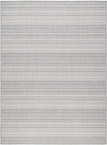 Modern Area Rugs for Indoor Outdoor Stripes Grey / White