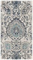 Floral Cream/ Light Grey/Gray Area Rugs