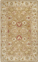 Handmade Traditional Oriental Premium Wool Area Rug,  Brown / Beige