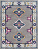 Dark Blue and Teal Updated Traditional Soft Area Rug