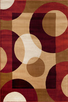 Multi-Color Modern Circles Soft Area Rug