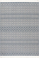 Ventova Denim Blue Tribal Geometric Area Rug