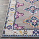 Dark Blue and Teal Updated Traditional Soft Area Rug