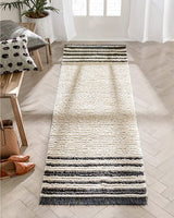 Arielle Ivory Tribal Stripes & Field Pattern Area Rug
