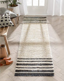 Arielle Ivory Tribal Stripes & Field Pattern Area Rug