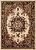 Medallion Oriental Persian Area Rug Ivory