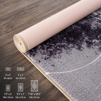 Floral Area Rug - Non Slip Large Flower Carpet for Indoor Soft Area Rugs