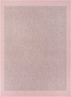 Medusa Odin Solid & Striped Border Indoor/Outdoor Blush Flatweave