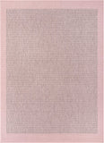 Medusa Odin Solid & Striped Border Indoor/Outdoor Blush Flatweave