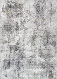 Arcata Grey Machine Washable Contemporary Abstract Distressed Area Rug