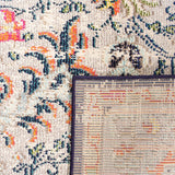 Madison Collection  Boho Chic Medallion Distressed Non-Shedding Stain Resistant Living Room Bedroom Area Rug Beige / Black