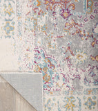 Vintage Medallion Floral Ivory Gray Multi-color Soft Area Rug