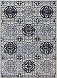 Elsa Blue Geometric Tilework Pattern Area Rug