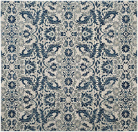 Evoke CollectionNon-Shedding Stain Resistant Living Room Bedroom Area Rug Ivory / Blue