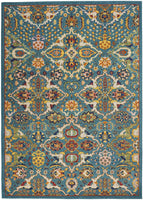 Allure Turquoise Ivory Soft Area Rug