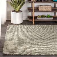 JONATHAN Y Pata Hand Woven Chunky Jute Light Ivory