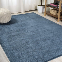 Haze Solid Low-Pile Red Soft Area Rug