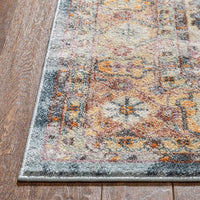 Roslind Bohemian Vintage Pastel Oriental Medallion Pattern Area Rug