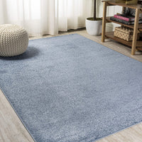 Haze Solid Low-Pile Red Soft Area Rug
