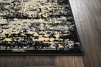 Black Distressed Persian Area Rugs