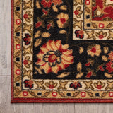 Eugene Red Oriental Medallion Non-Slip Rubber Backed Runner Rug