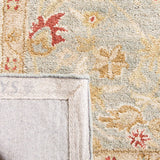 Handmade Traditional Oriental Premium Soft Wool Area Rug, Grey Blue / Beige