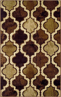 Modern Trellis Coffee Soft Area Rug