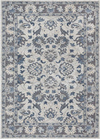 Jenner Grey Oriental Floral Pattern Area Rug