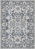 Jenner Grey Oriental Floral Pattern Area Rug