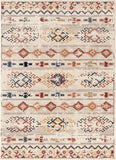 Red Vintage Stripes Pattern Area Rug