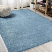 Haze Solid Low-Pile Red Soft Area Rug