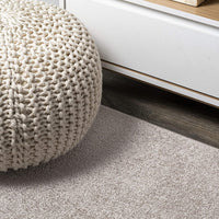 Haze Solid Low-Pile Red Soft Area Rug