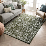 Dazzle DISA Vintage Medallion Green Soft Area Rug nomaan