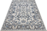Jenner Grey Oriental Floral Pattern Area Rug